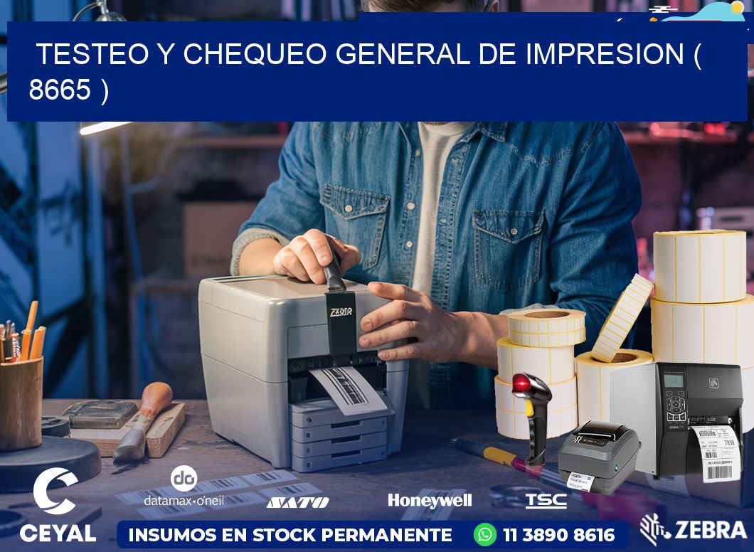 TESTEO Y CHEQUEO GENERAL DE IMPRESION ( 8665 )