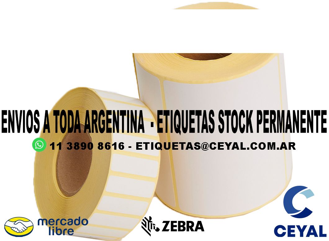 123 ETIQUETAS PAPEL TERMICO 83 x 33 X50000 UNIDADES