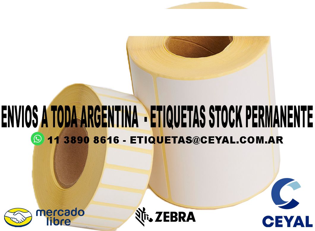 15 CAJAS DE ETIQUETAS  92 x 54 X 1000 UNIDADES