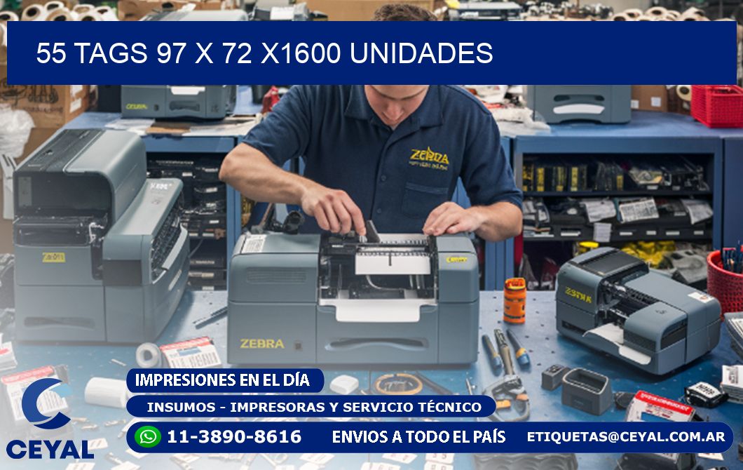 55 TAGS 97 x 72 X1600 UNIDADES