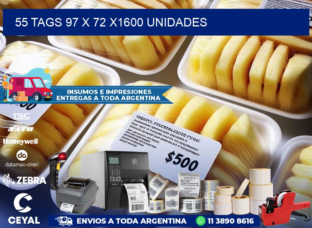 55 TAGS 97 x 72 X1600 UNIDADES