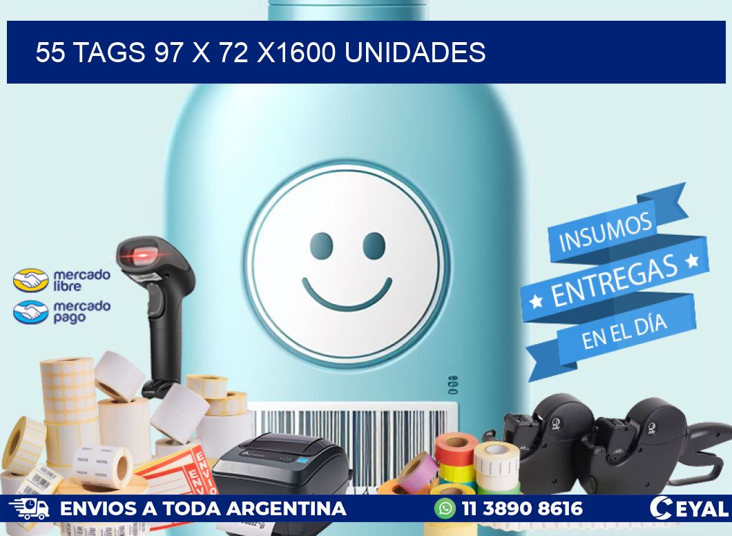 55 TAGS 97 x 72 X1600 UNIDADES