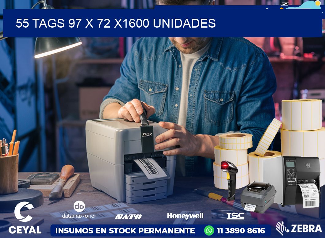 55 TAGS 97 x 72 X1600 UNIDADES