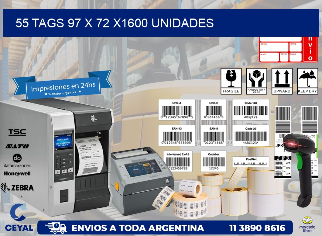 55 TAGS 97 x 72 X1600 UNIDADES