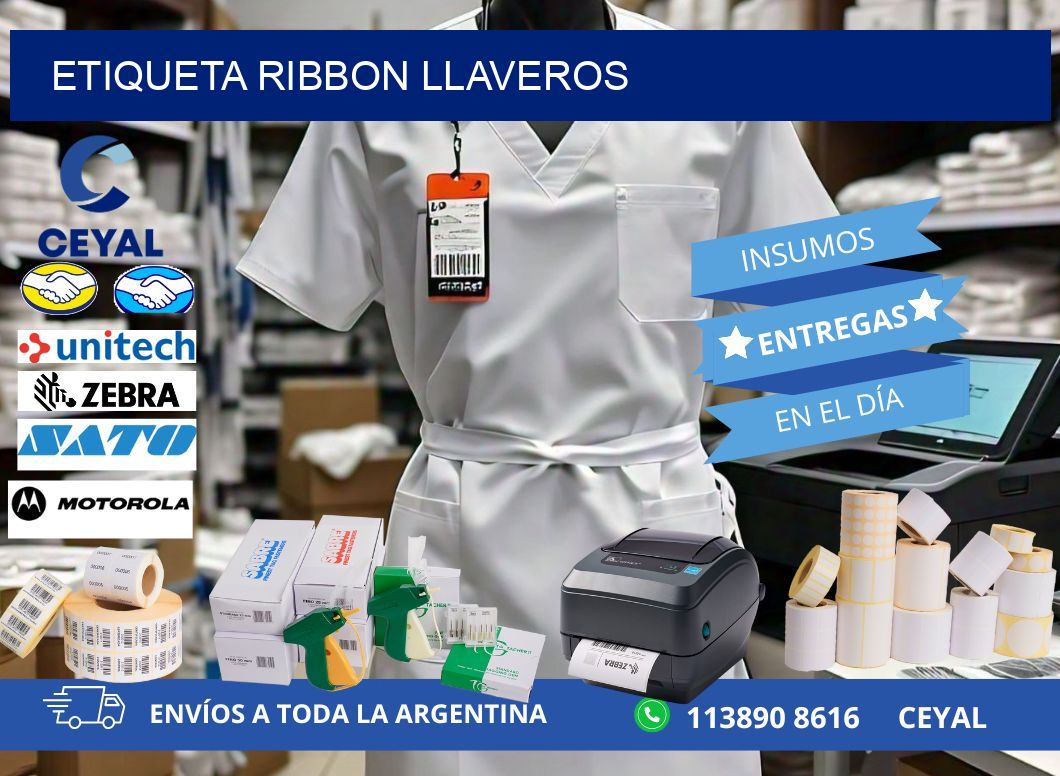 ETIQUETA RIBBON LLAVEROS