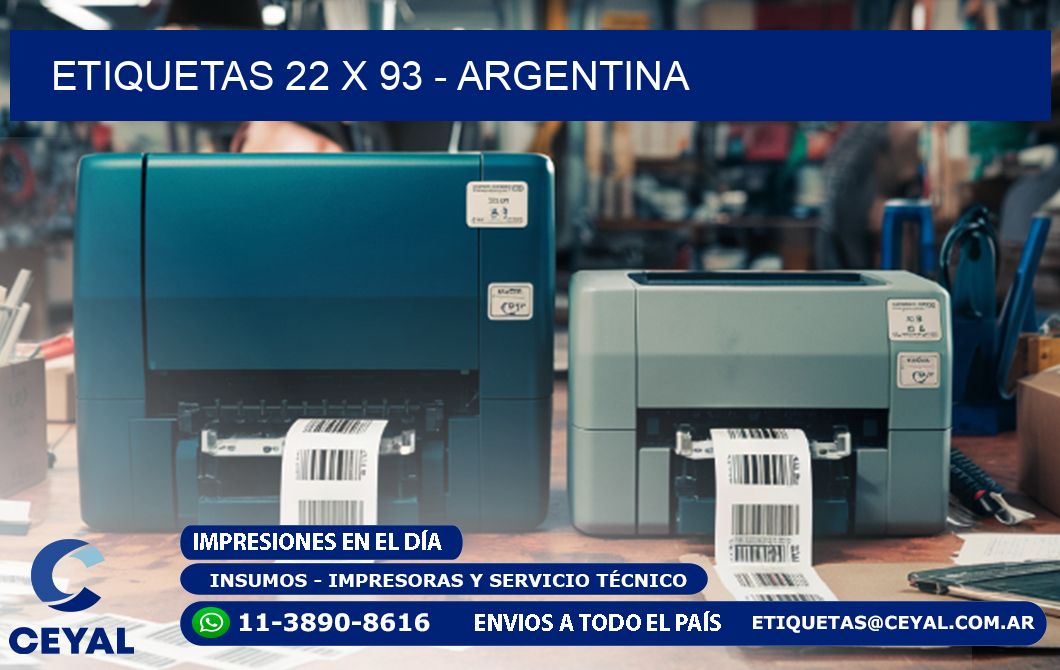 ETIQUETAS 22 x 93 - ARGENTINA