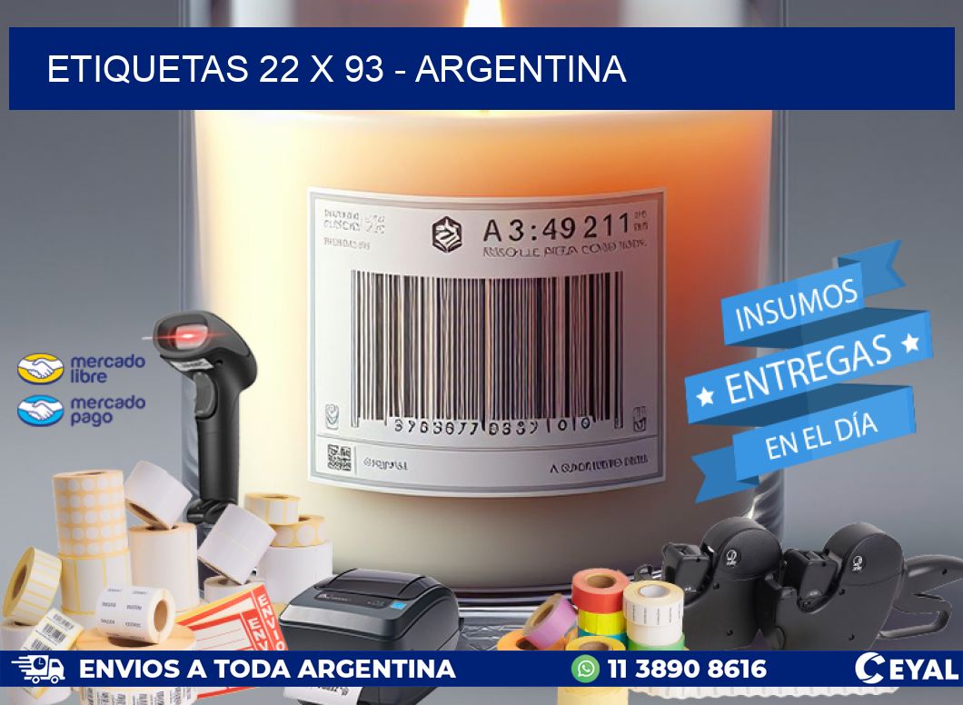 ETIQUETAS 22 x 93 - ARGENTINA