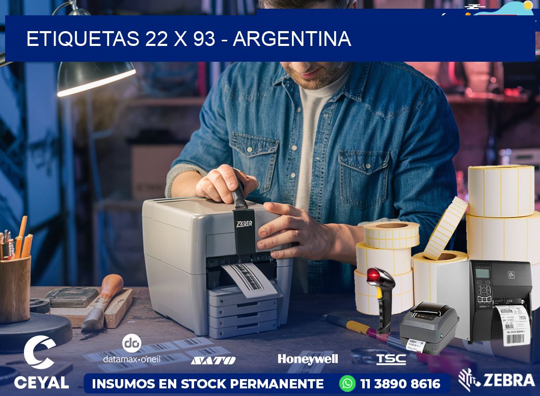 ETIQUETAS 22 x 93 - ARGENTINA