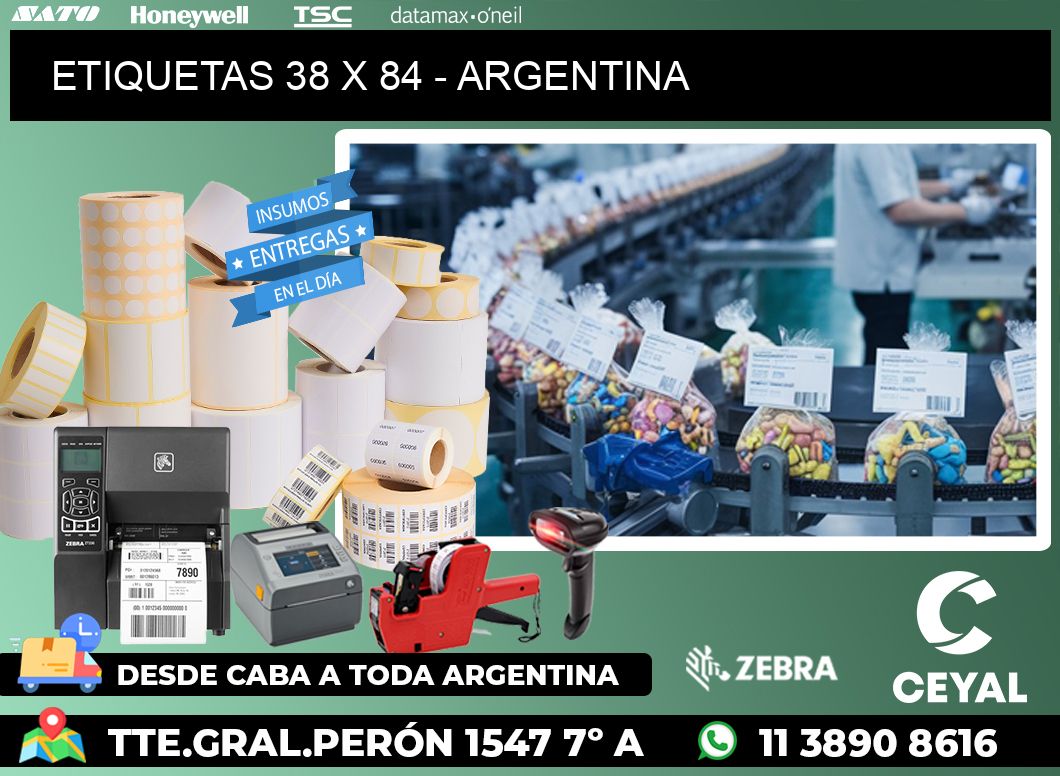 ETIQUETAS 38 x 84 - ARGENTINA