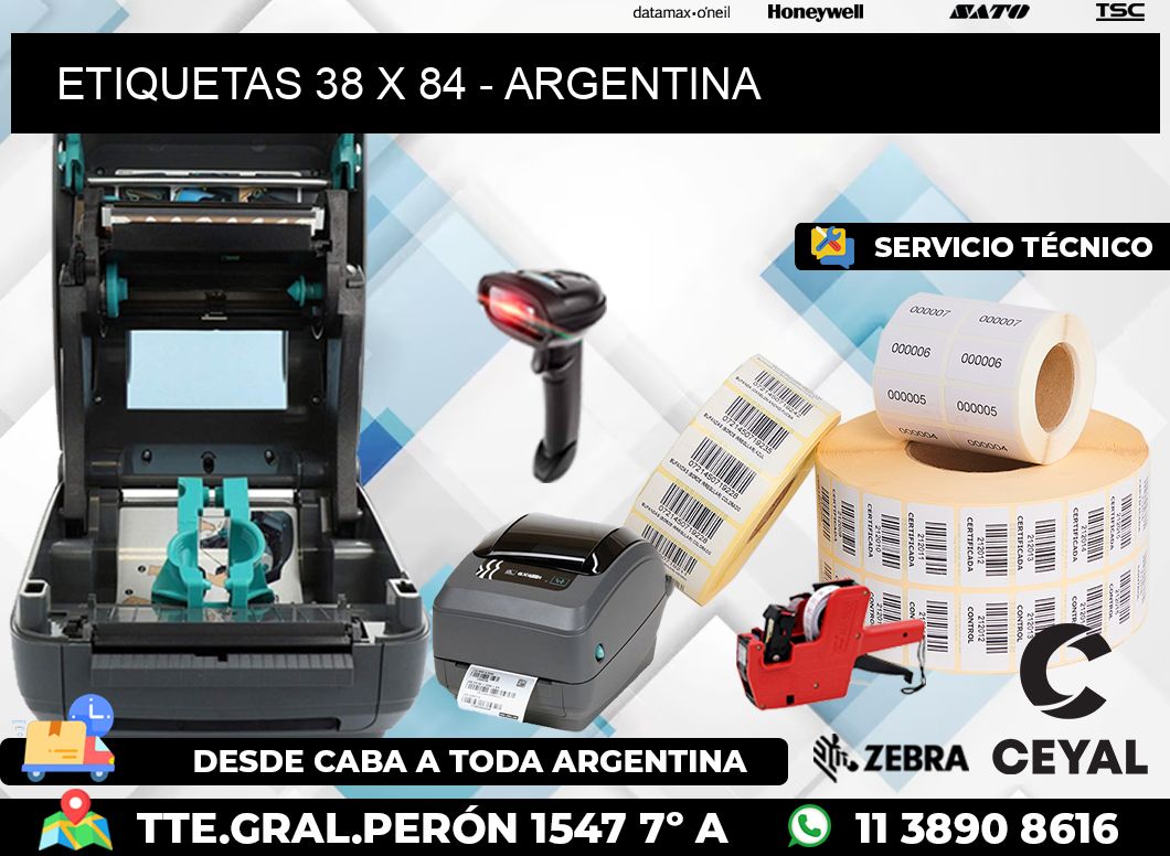 ETIQUETAS 38 x 84 - ARGENTINA