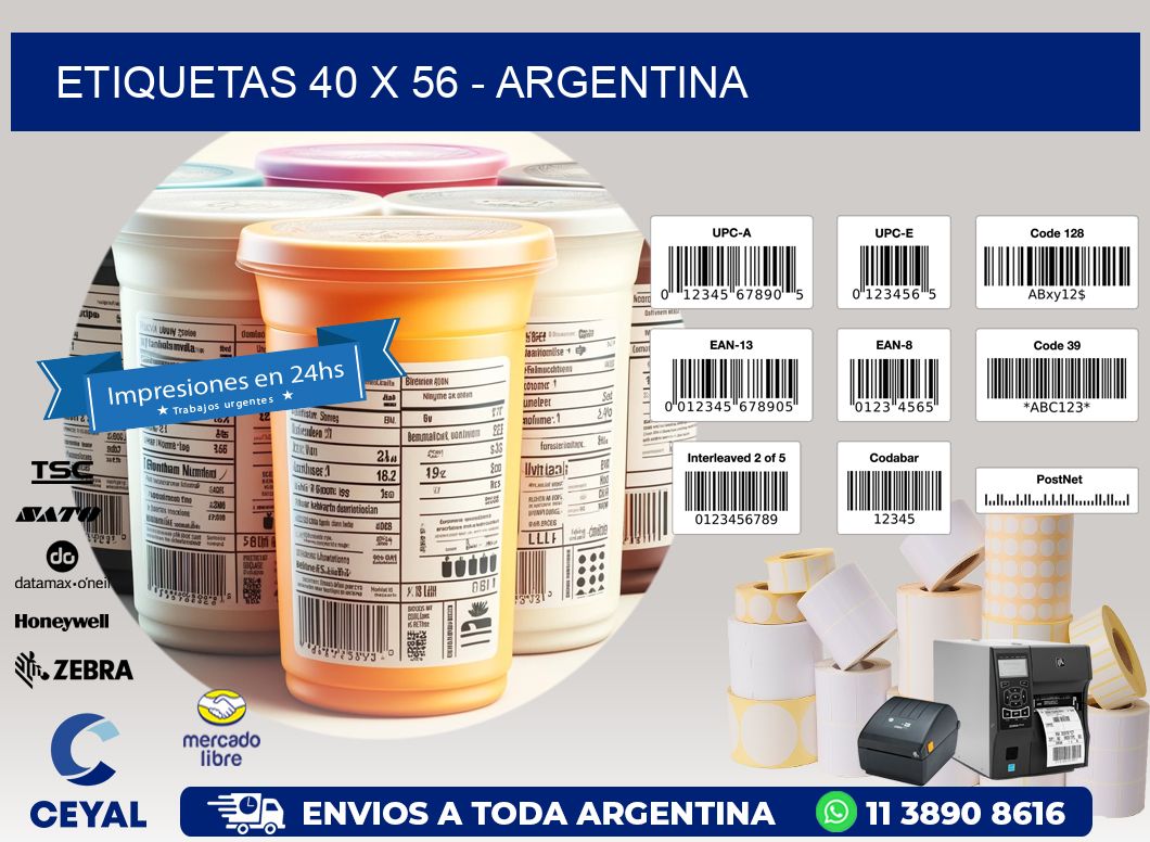 ETIQUETAS 40 x 56 - ARGENTINA