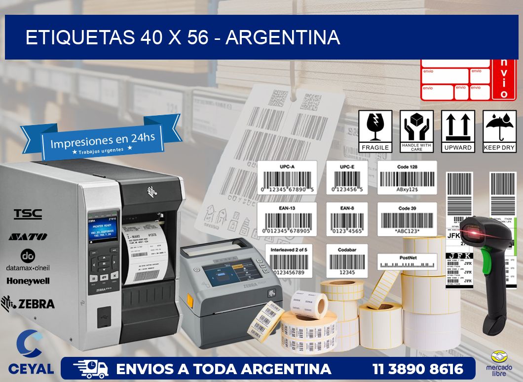 ETIQUETAS 40 x 56 - ARGENTINA