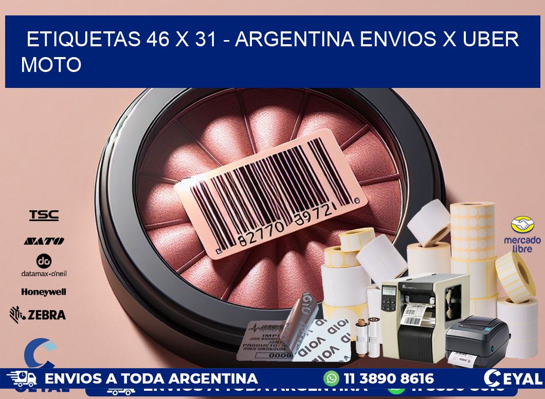 ETIQUETAS 46 x 31 – ARGENTINA ENVIOS X UBER MOTO