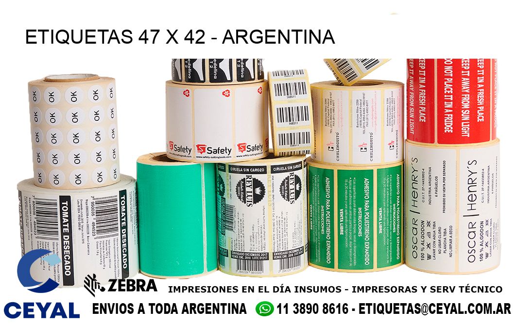 ETIQUETAS 47 x 42 - ARGENTINA