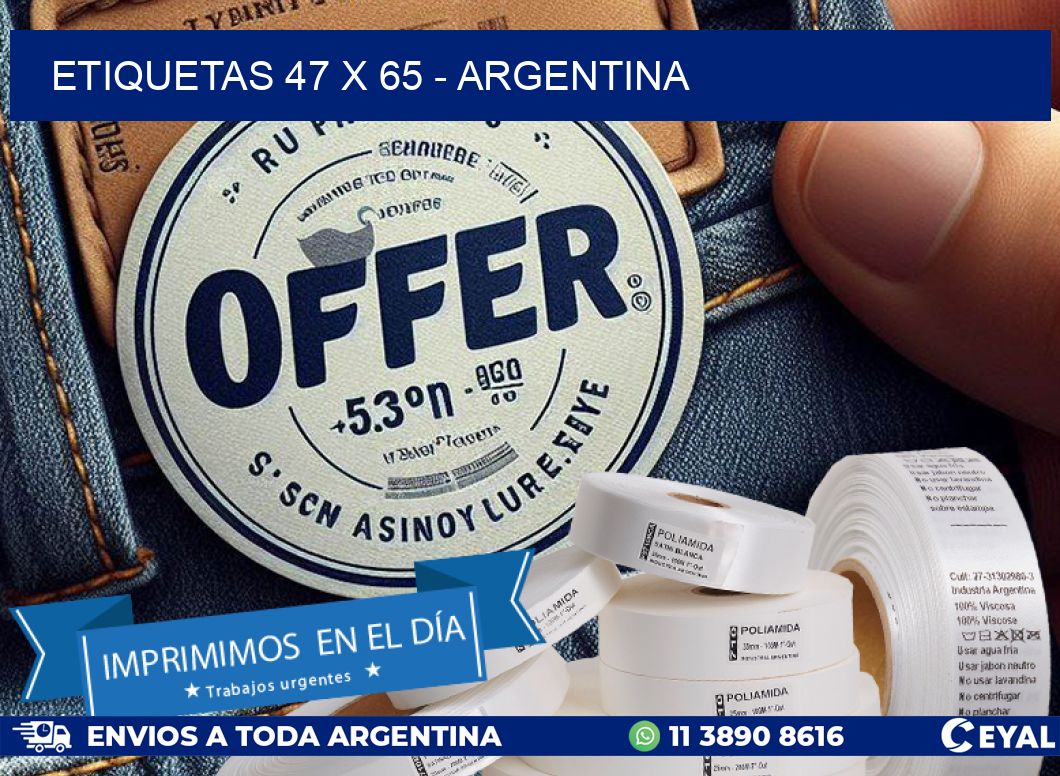 ETIQUETAS 47 x 65 - ARGENTINA