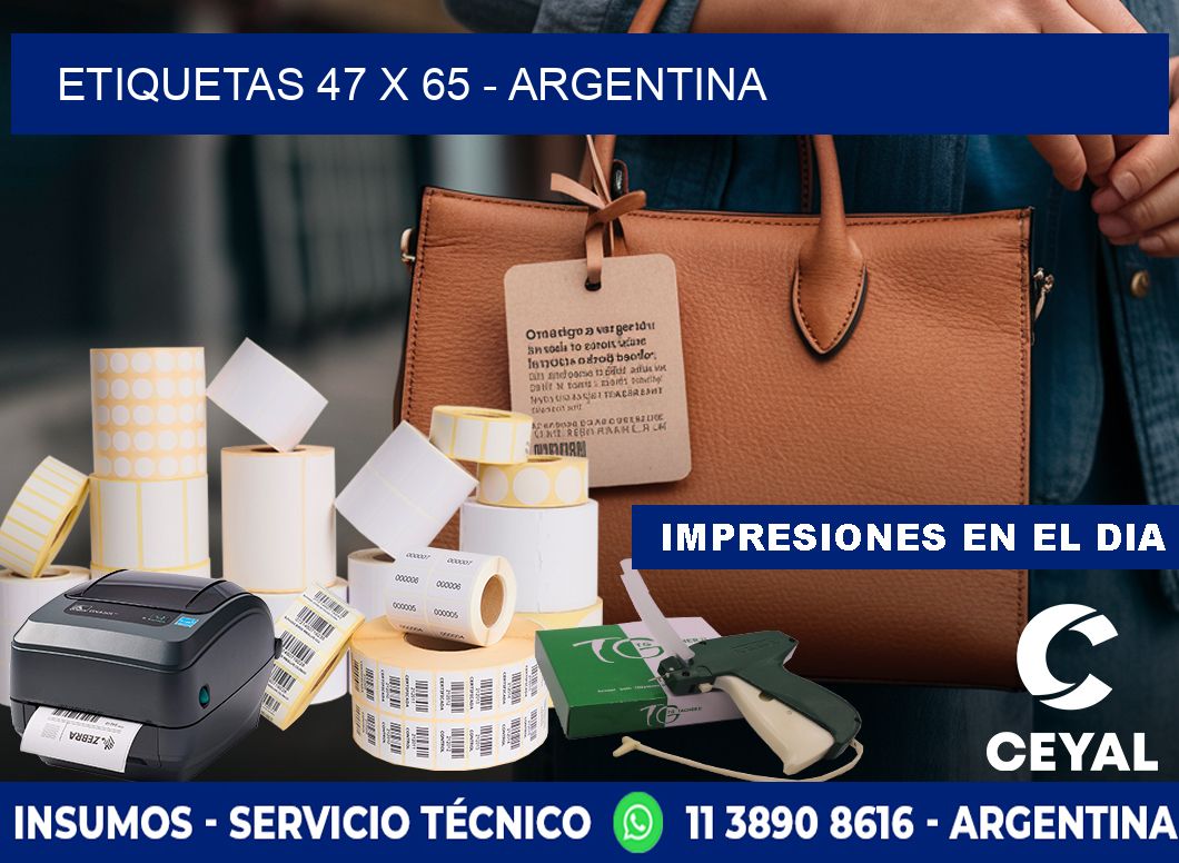 ETIQUETAS 47 x 65 - ARGENTINA