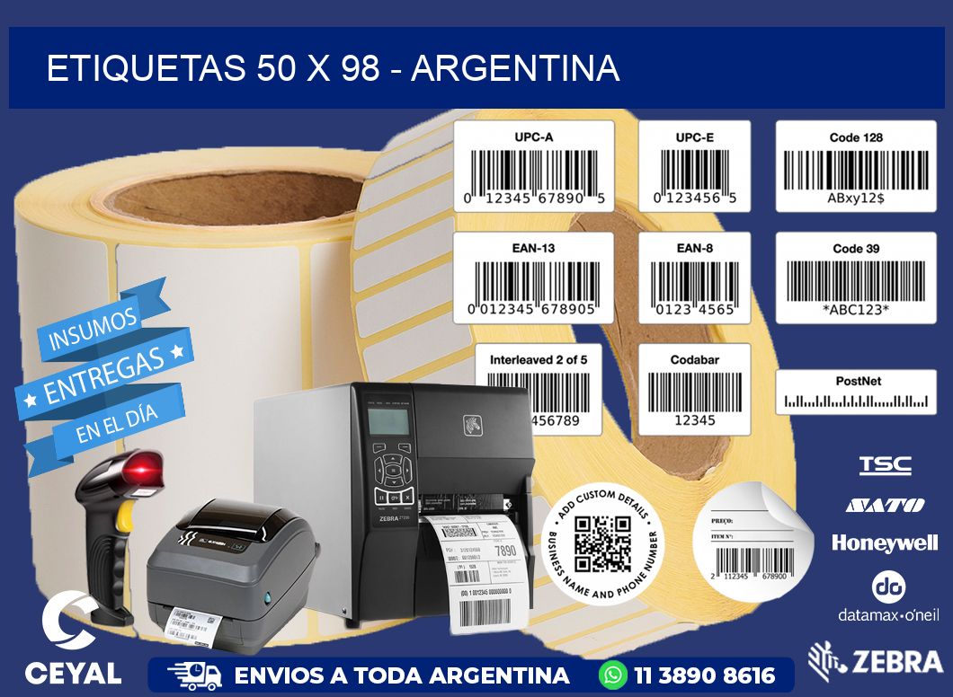 ETIQUETAS 50 x 98 - ARGENTINA