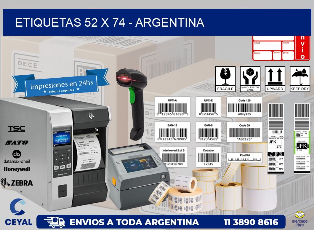 ETIQUETAS 52 x 74 - ARGENTINA