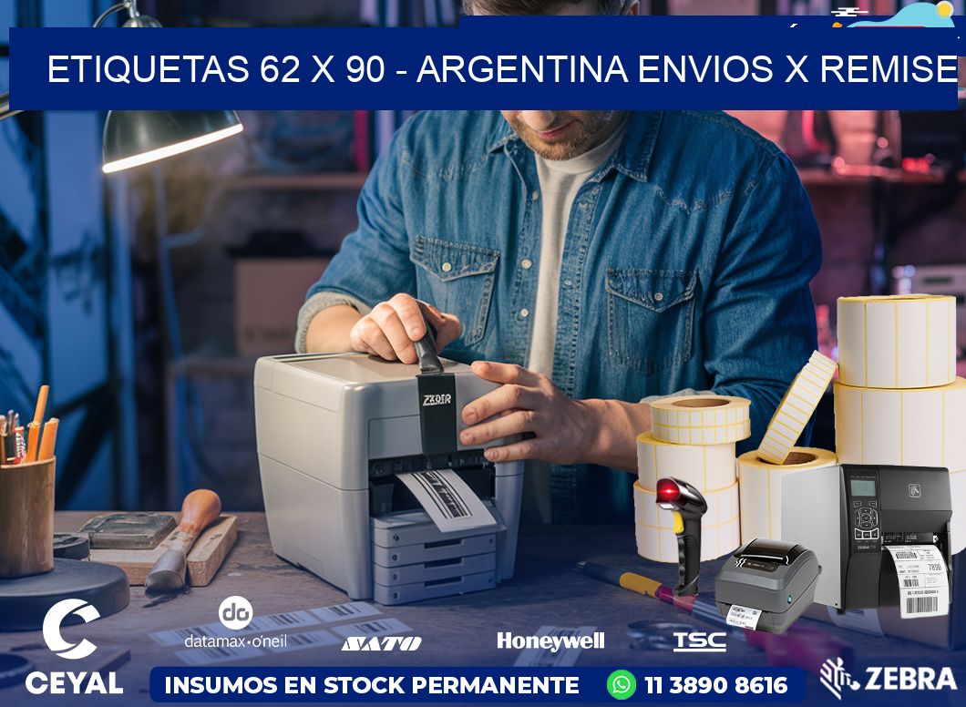 ETIQUETAS 62 x 90 - ARGENTINA ENVIOS X REMISE