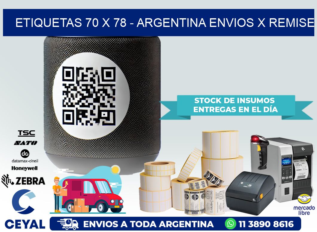 ETIQUETAS 70 x 78 – ARGENTINA ENVIOS X REMISE