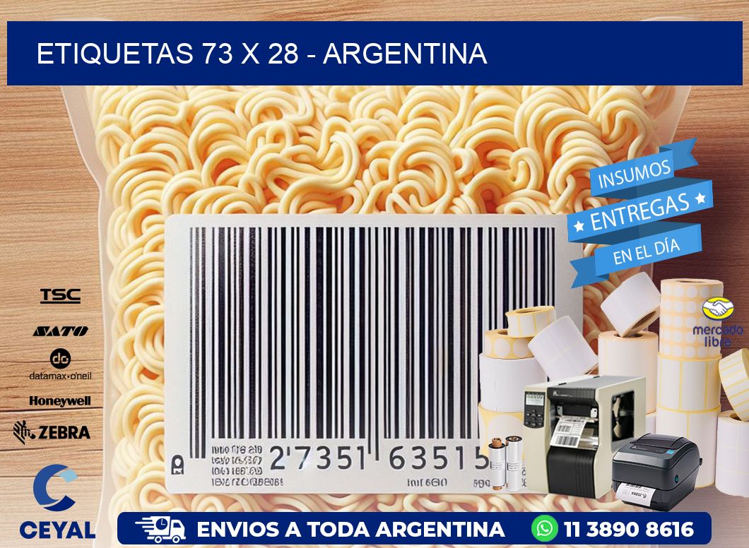 ETIQUETAS 73 x 28 - ARGENTINA