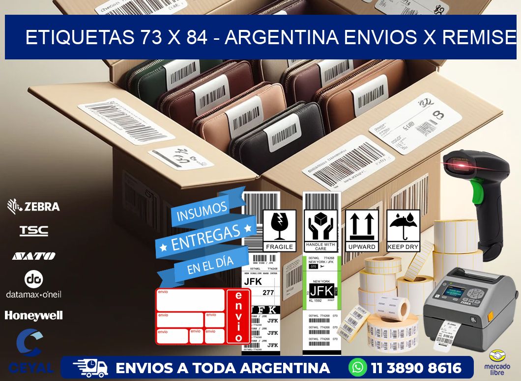 ETIQUETAS 73 x 84 - ARGENTINA ENVIOS X REMISE