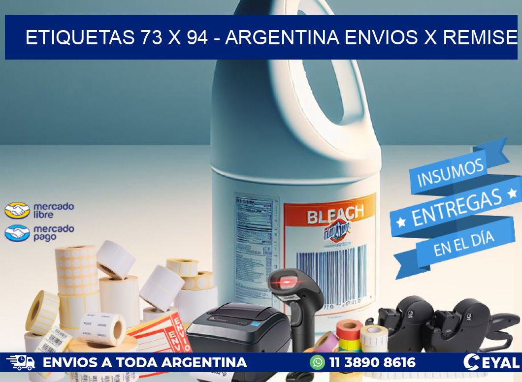 ETIQUETAS 73 x 94 - ARGENTINA ENVIOS X REMISE