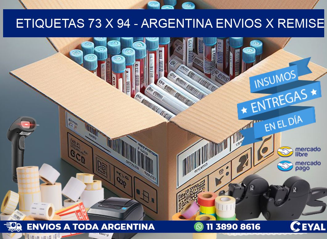 ETIQUETAS 73 x 94 - ARGENTINA ENVIOS X REMISE