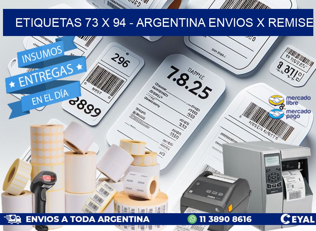 ETIQUETAS 73 x 94 – ARGENTINA ENVIOS X REMISE