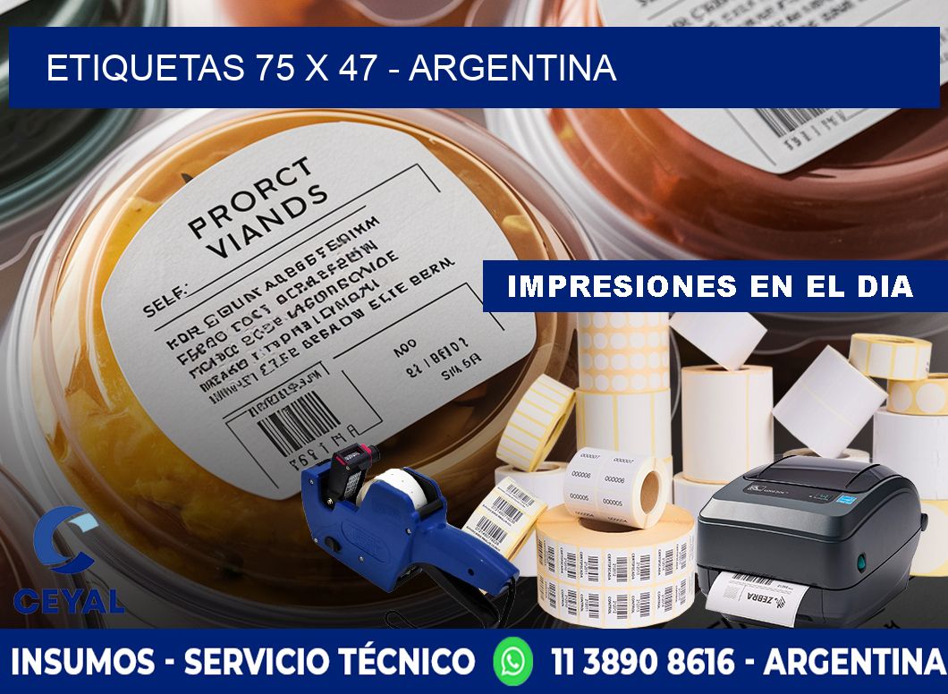 ETIQUETAS 75 x 47 - ARGENTINA