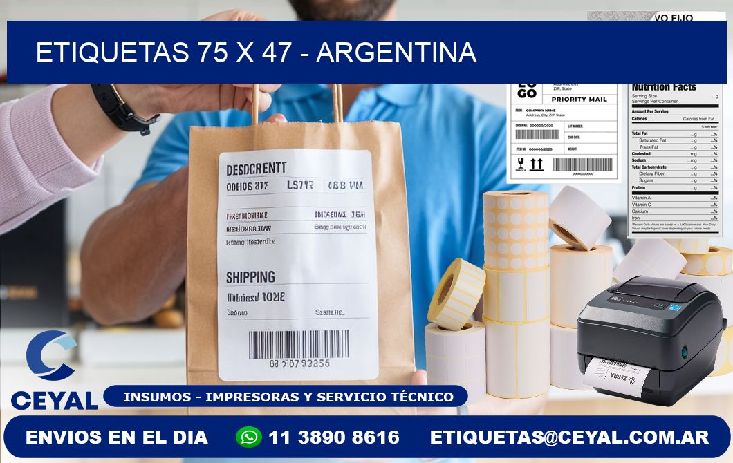 ETIQUETAS 75 x 47 - ARGENTINA