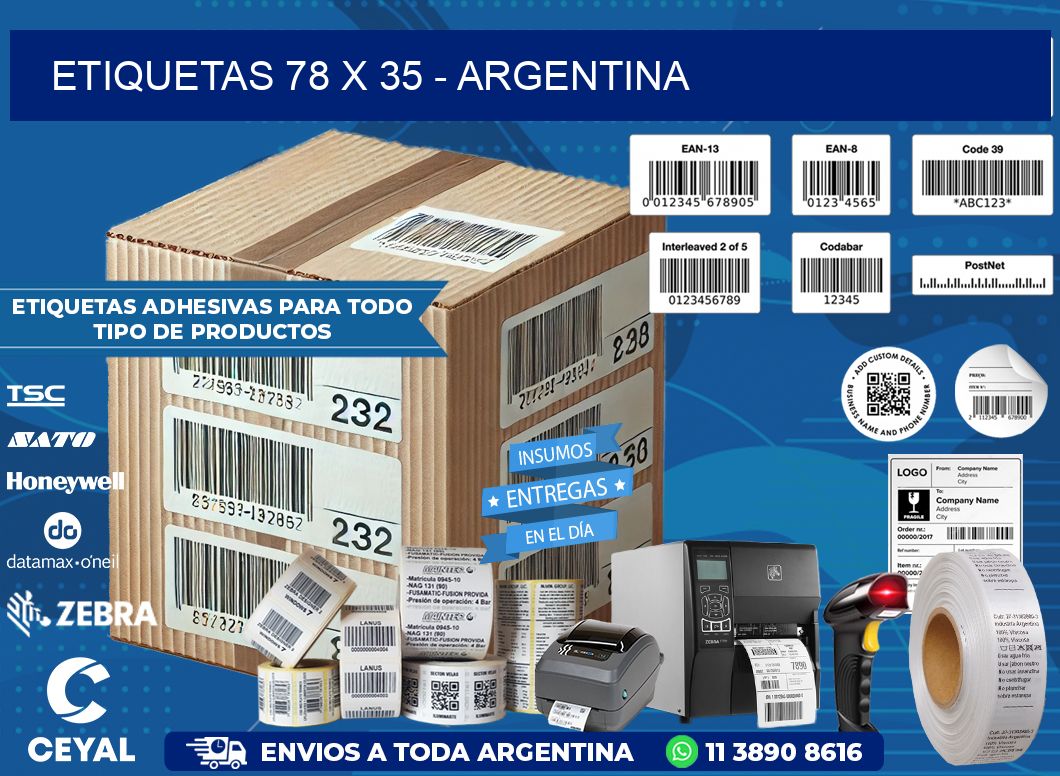 ETIQUETAS 78 x 35 - ARGENTINA