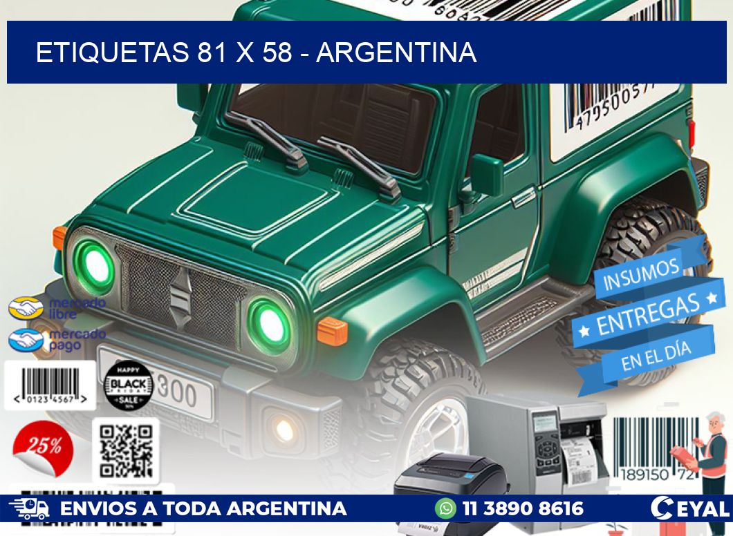 ETIQUETAS 81 x 58 - ARGENTINA