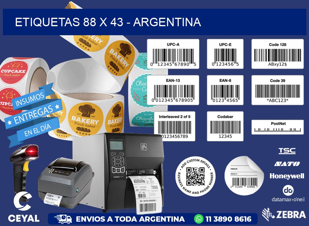 ETIQUETAS 88 x 43 - ARGENTINA