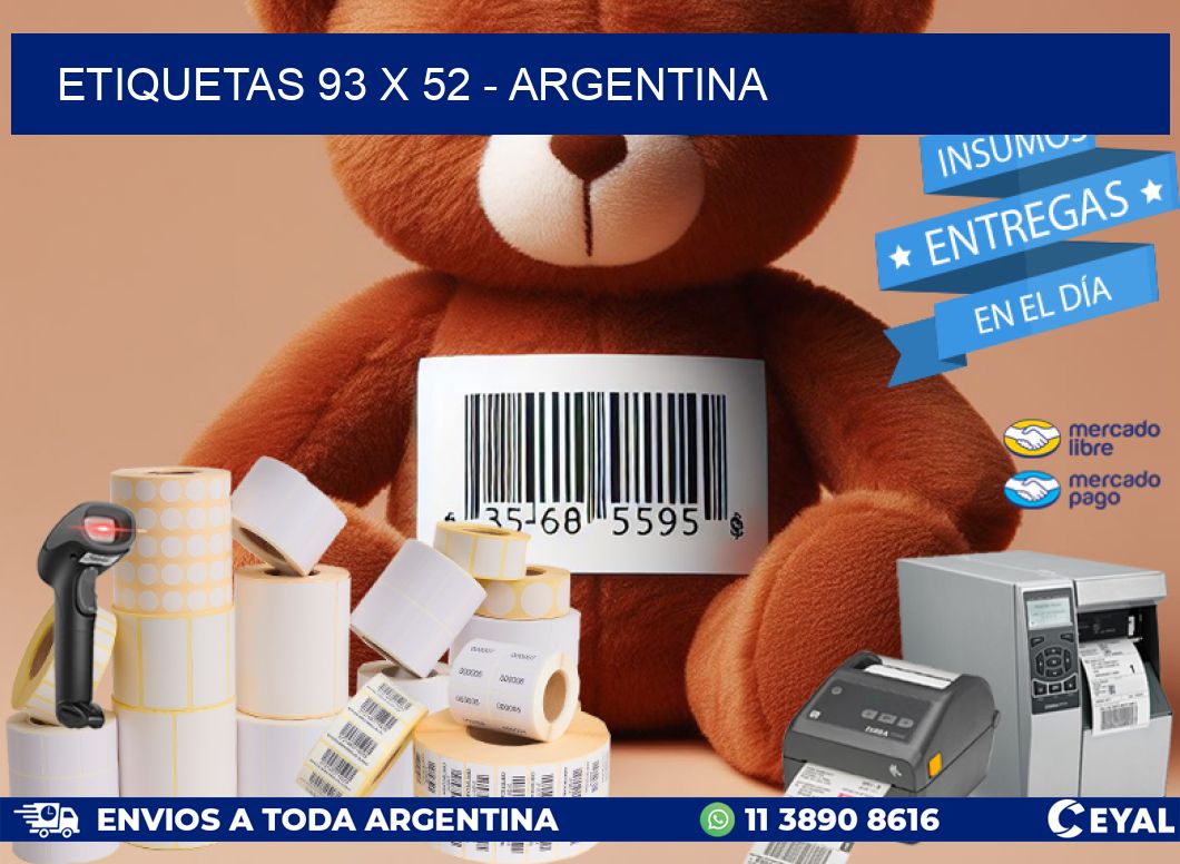 ETIQUETAS 93 x 52 - ARGENTINA
