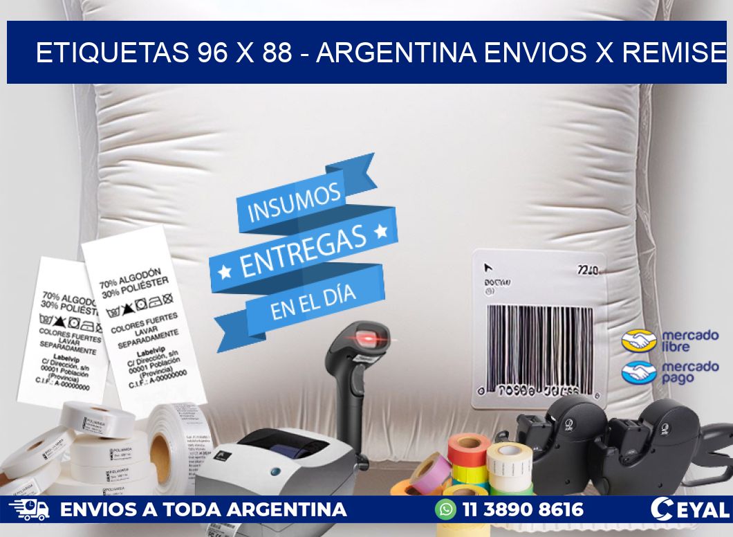 ETIQUETAS 96 x 88 – ARGENTINA ENVIOS X REMISE