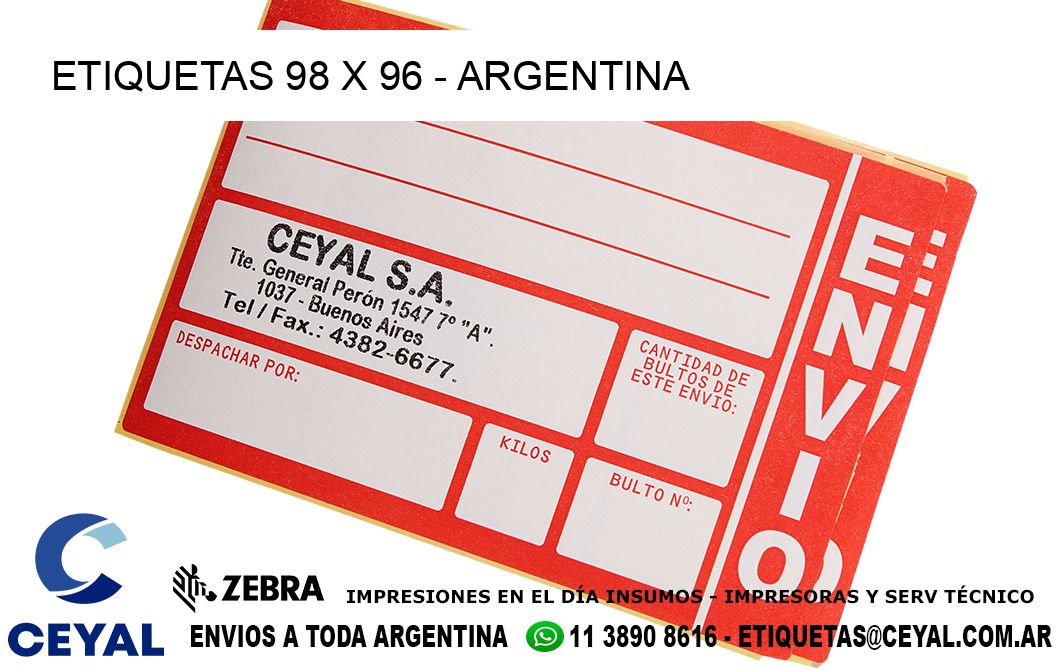 ETIQUETAS 98 x 96 - ARGENTINA