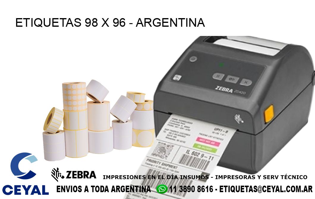 ETIQUETAS 98 x 96 - ARGENTINA