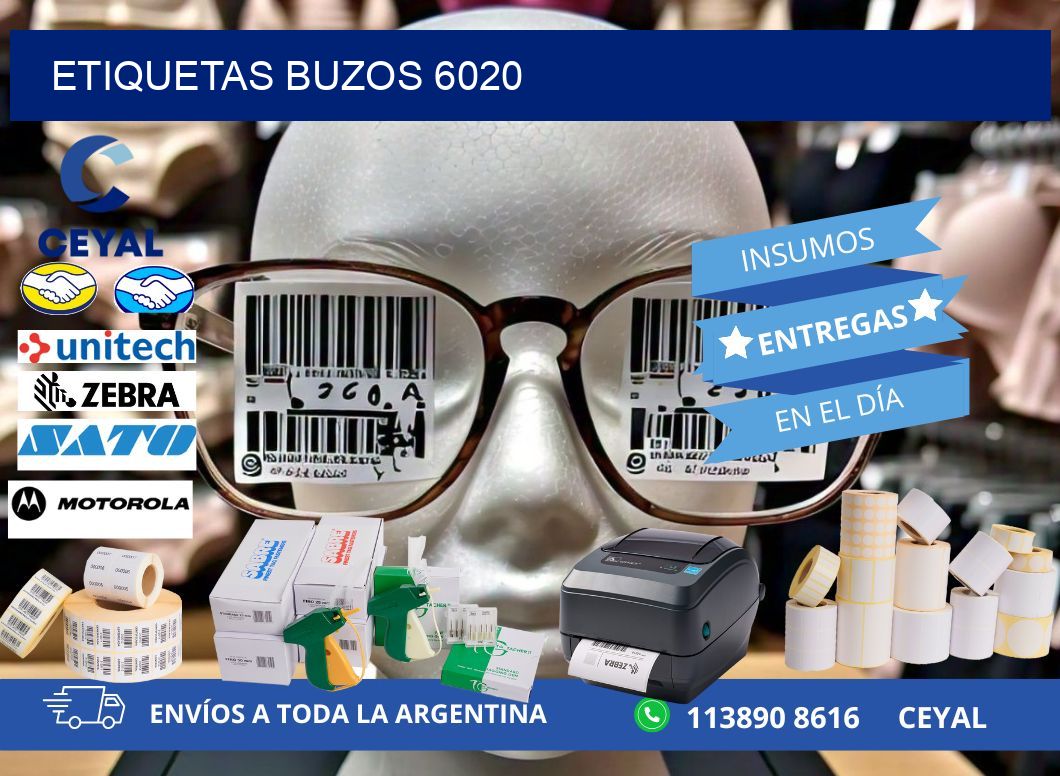 ETIQUETAS BUZOS 6020