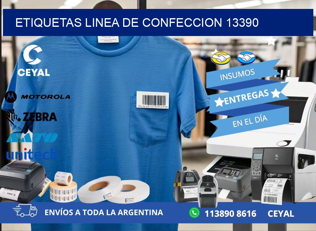 ETIQUETAS LINEA DE CONFECCION 13390