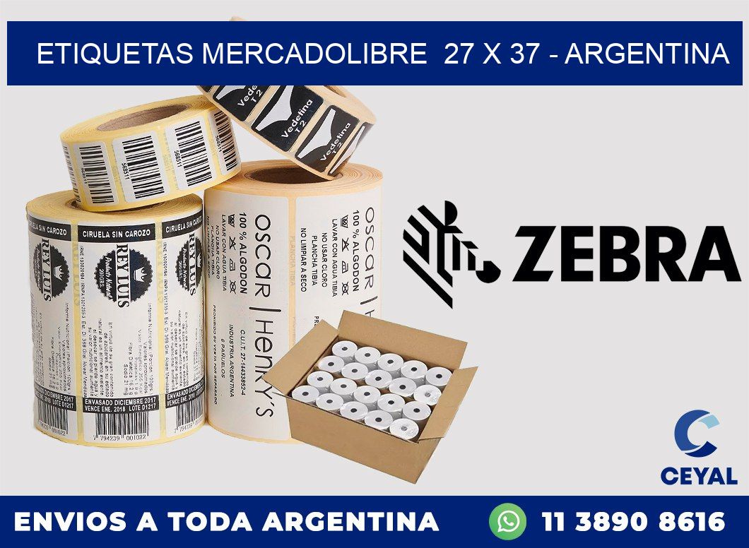 ETIQUETAS MERCADOLIBRE  27 x 37 – ARGENTINA