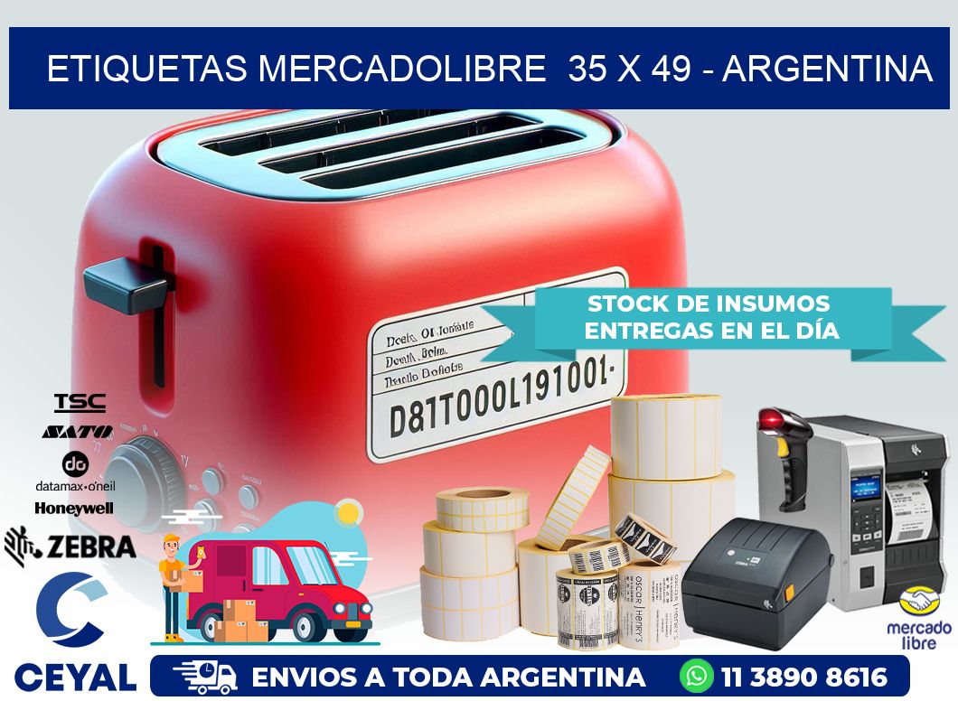 ETIQUETAS MERCADOLIBRE  35 x 49 – ARGENTINA