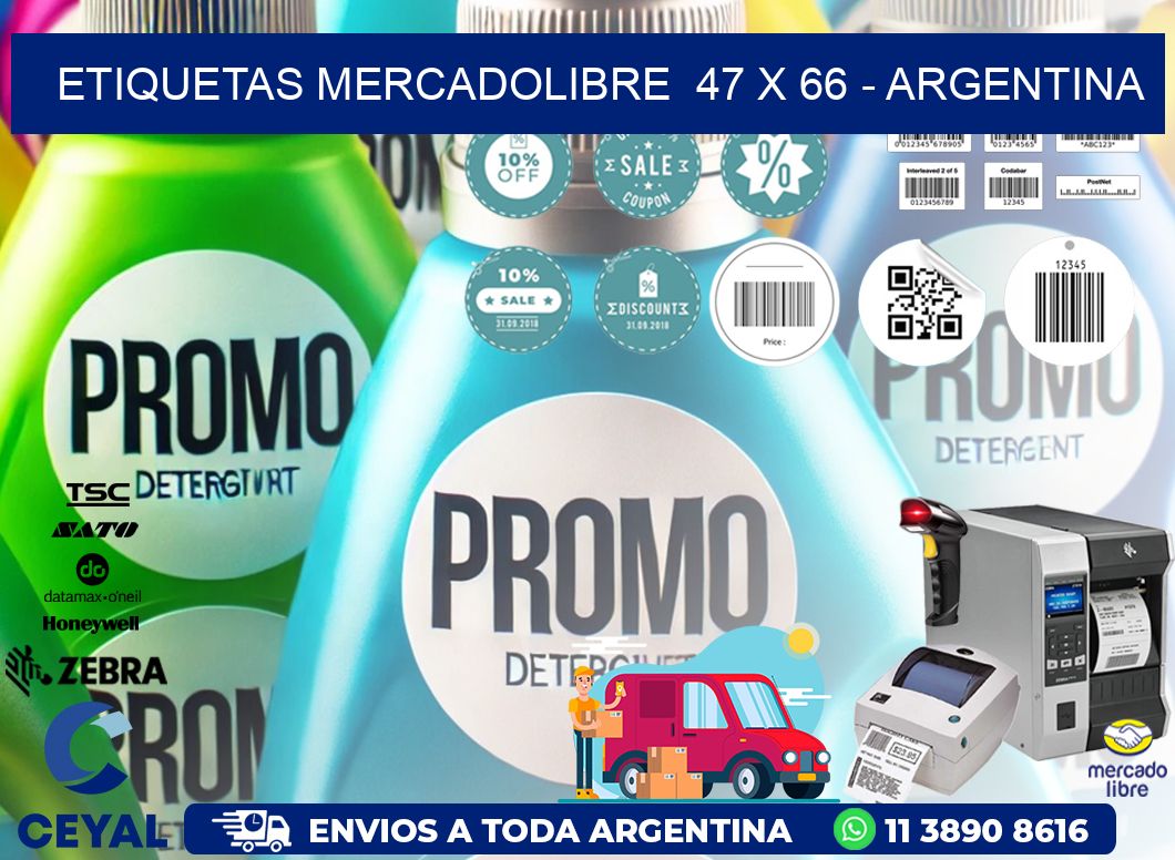 ETIQUETAS MERCADOLIBRE  47 x 66 - ARGENTINA