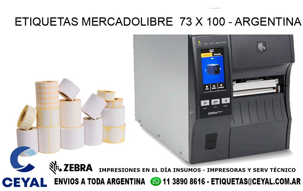 ETIQUETAS MERCADOLIBRE  73 x 100 - ARGENTINA