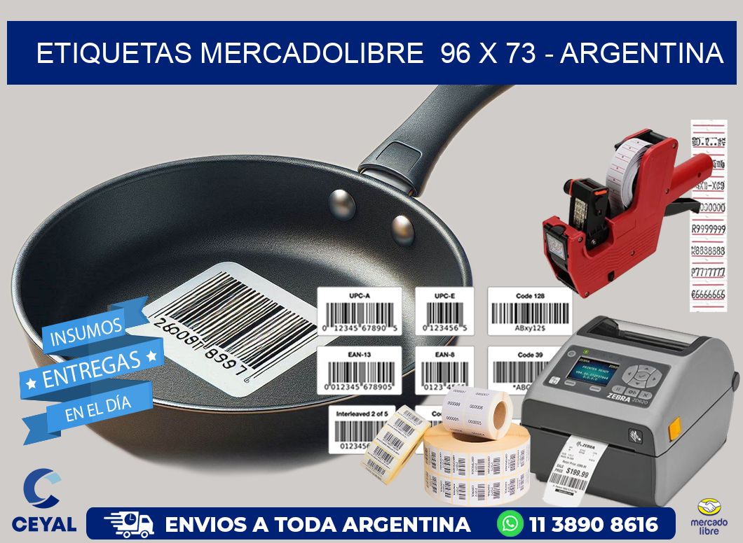 ETIQUETAS MERCADOLIBRE  96 x 73 – ARGENTINA