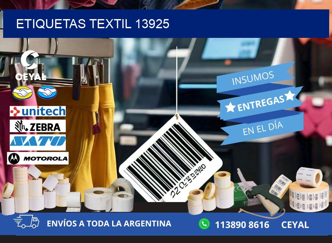 ETIQUETAS TEXTIL 13925