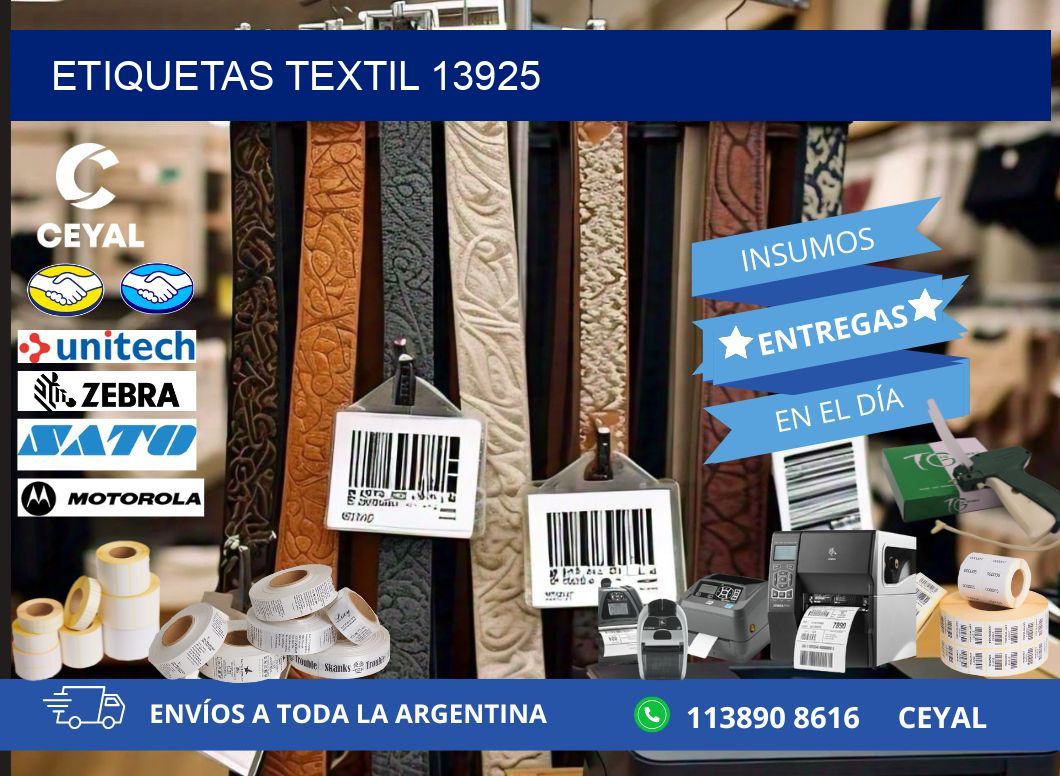 ETIQUETAS TEXTIL 13925