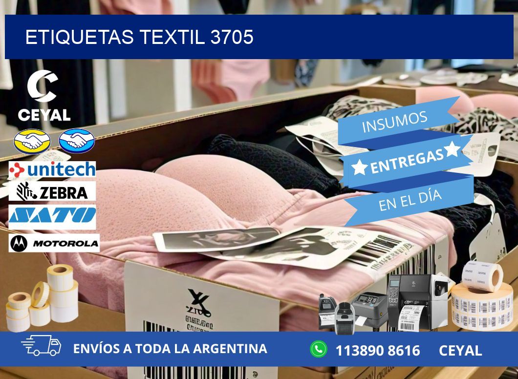 ETIQUETAS TEXTIL 3705