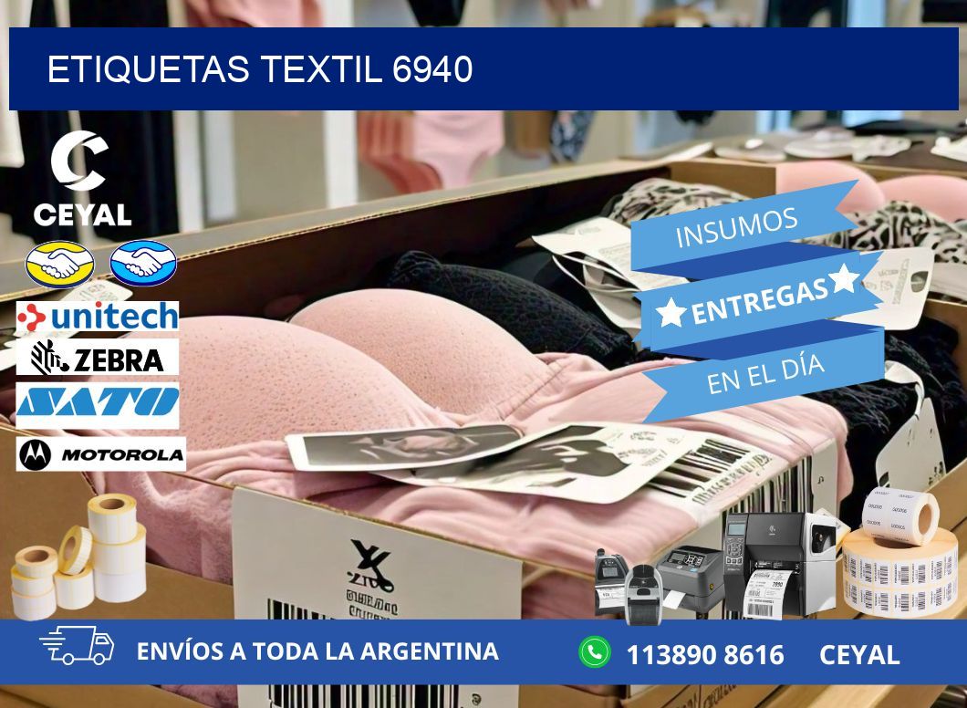 ETIQUETAS TEXTIL 6940