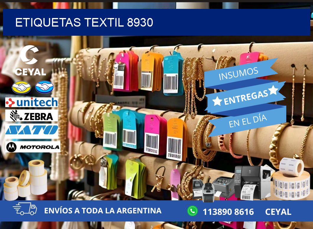 ETIQUETAS TEXTIL 8930